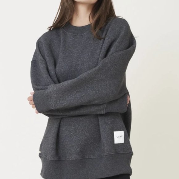 Lune Active Kylie Organic Cotton Sweatshirt Dark Grey - Picture 1 of 3